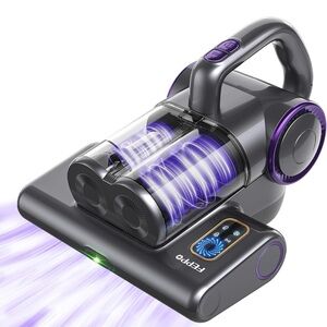 Cordless Handheld Vacuum Cleaner in Gunmetal Gray with Purple Accents
